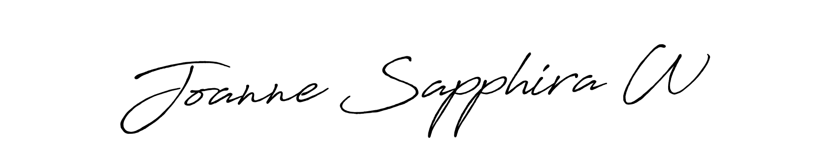 Design your own signature with our free online signature maker. With this signature software, you can create a handwritten (Antro_Vectra_Bolder) signature for name Joanne Sapphira W. Joanne Sapphira W signature style 7 images and pictures png