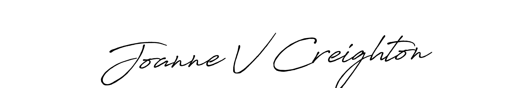 The best way (Antro_Vectra_Bolder) to make a short signature is to pick only two or three words in your name. The name Joanne V Creighton include a total of six letters. For converting this name. Joanne V Creighton signature style 7 images and pictures png