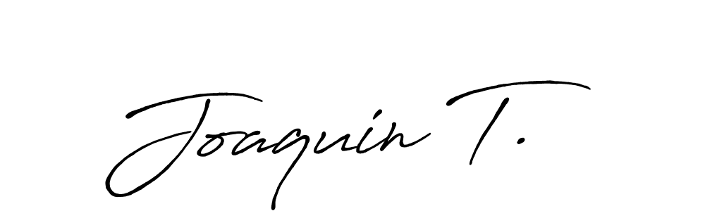 The best way (Antro_Vectra_Bolder) to make a short signature is to pick only two or three words in your name. The name Joaquin T. include a total of six letters. For converting this name. Joaquin T. signature style 7 images and pictures png