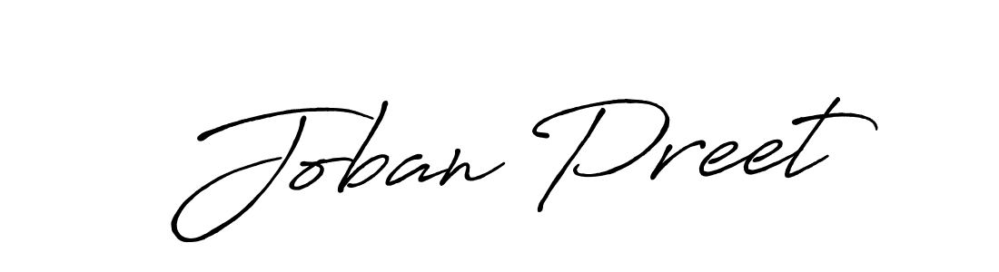 Create a beautiful signature design for name Joban Preet. With this signature (Antro_Vectra_Bolder) fonts, you can make a handwritten signature for free. Joban Preet signature style 7 images and pictures png