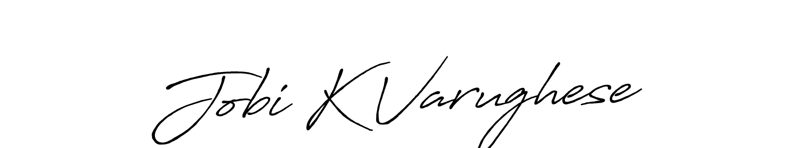 How to make Jobi K Varughese signature? Antro_Vectra_Bolder is a professional autograph style. Create handwritten signature for Jobi K Varughese name. Jobi K Varughese signature style 7 images and pictures png