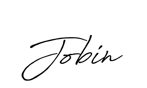 Jobin stylish signature style. Best Handwritten Sign (Antro_Vectra_Bolder) for my name. Handwritten Signature Collection Ideas for my name Jobin. Jobin signature style 7 images and pictures png