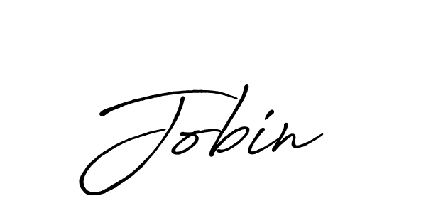 Make a beautiful signature design for name Jobin . With this signature (Antro_Vectra_Bolder) style, you can create a handwritten signature for free. Jobin  signature style 7 images and pictures png