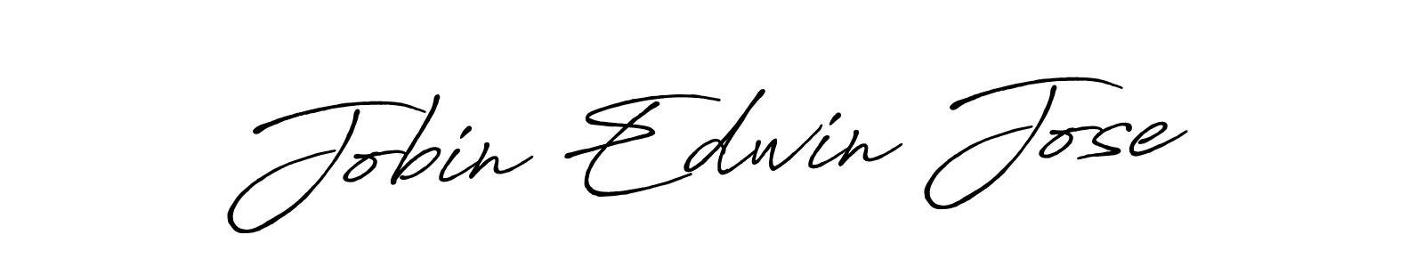 Also we have Jobin Edwin Jose name is the best signature style. Create professional handwritten signature collection using Antro_Vectra_Bolder autograph style. Jobin Edwin Jose signature style 7 images and pictures png
