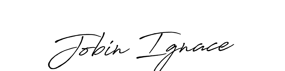 Create a beautiful signature design for name Jobin Ignace. With this signature (Antro_Vectra_Bolder) fonts, you can make a handwritten signature for free. Jobin Ignace signature style 7 images and pictures png