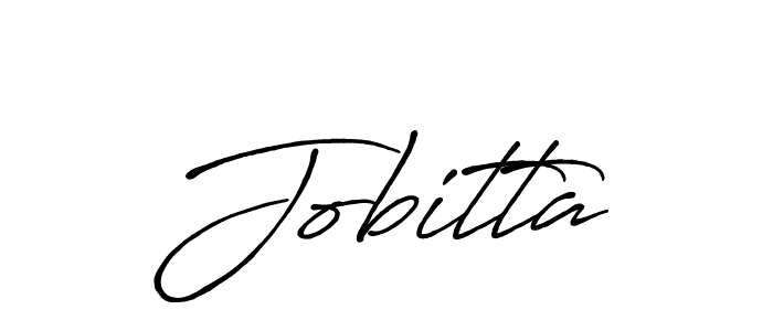 How to make Jobitta name signature. Use Antro_Vectra_Bolder style for creating short signs online. This is the latest handwritten sign. Jobitta signature style 7 images and pictures png