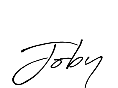 Use a signature maker to create a handwritten signature online. With this signature software, you can design (Antro_Vectra_Bolder) your own signature for name Joby. Joby signature style 7 images and pictures png