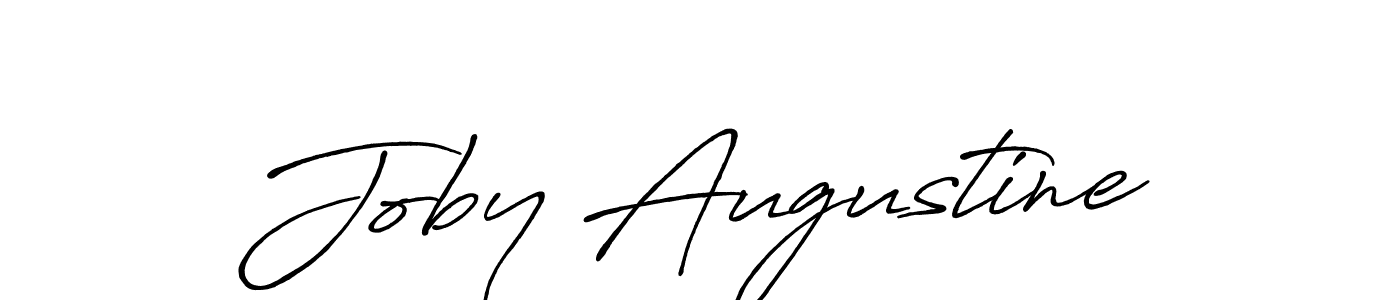 How to make Joby Augustine name signature. Use Antro_Vectra_Bolder style for creating short signs online. This is the latest handwritten sign. Joby Augustine signature style 7 images and pictures png
