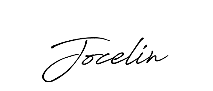 Jocelin stylish signature style. Best Handwritten Sign (Antro_Vectra_Bolder) for my name. Handwritten Signature Collection Ideas for my name Jocelin. Jocelin signature style 7 images and pictures png
