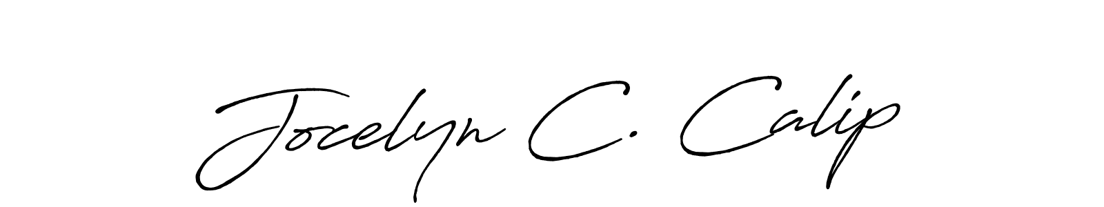 Similarly Antro_Vectra_Bolder is the best handwritten signature design. Signature creator online .You can use it as an online autograph creator for name Jocelyn C. Calip. Jocelyn C. Calip signature style 7 images and pictures png