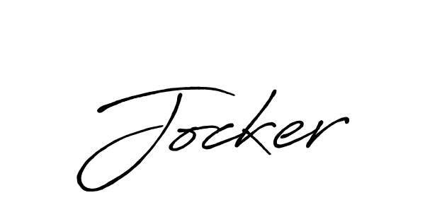 How to make Jocker signature? Antro_Vectra_Bolder is a professional autograph style. Create handwritten signature for Jocker name. Jocker signature style 7 images and pictures png