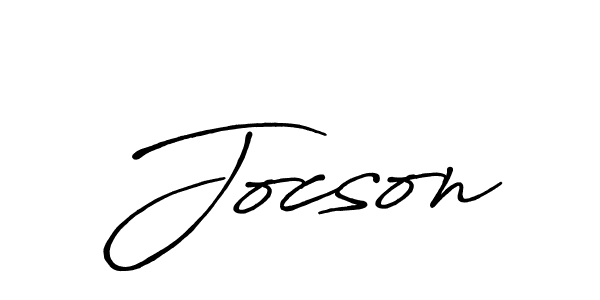 Jocson stylish signature style. Best Handwritten Sign (Antro_Vectra_Bolder) for my name. Handwritten Signature Collection Ideas for my name Jocson. Jocson signature style 7 images and pictures png