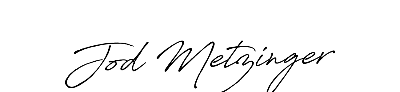 Jod Metzinger stylish signature style. Best Handwritten Sign (Antro_Vectra_Bolder) for my name. Handwritten Signature Collection Ideas for my name Jod Metzinger. Jod Metzinger signature style 7 images and pictures png