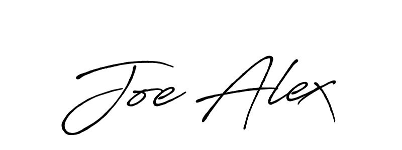 How to make Joe Alex name signature. Use Antro_Vectra_Bolder style for creating short signs online. This is the latest handwritten sign. Joe Alex signature style 7 images and pictures png