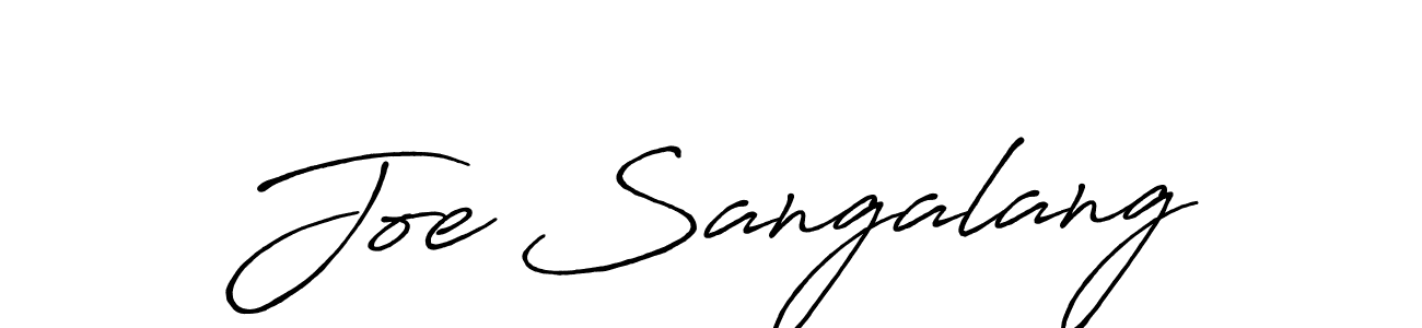 Create a beautiful signature design for name Joe Sangalang. With this signature (Antro_Vectra_Bolder) fonts, you can make a handwritten signature for free. Joe Sangalang signature style 7 images and pictures png