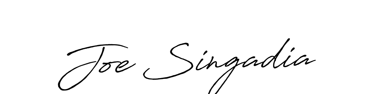 How to make Joe Singadia name signature. Use Antro_Vectra_Bolder style for creating short signs online. This is the latest handwritten sign. Joe Singadia signature style 7 images and pictures png