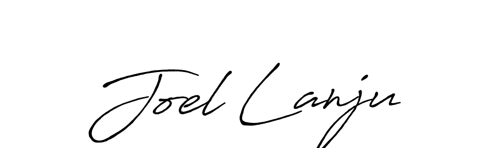 Create a beautiful signature design for name Joel Lanju. With this signature (Antro_Vectra_Bolder) fonts, you can make a handwritten signature for free. Joel Lanju signature style 7 images and pictures png