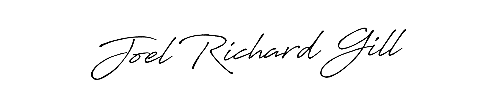 Create a beautiful signature design for name Joel Richard Gill. With this signature (Antro_Vectra_Bolder) fonts, you can make a handwritten signature for free. Joel Richard Gill signature style 7 images and pictures png