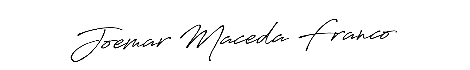 Use a signature maker to create a handwritten signature online. With this signature software, you can design (Antro_Vectra_Bolder) your own signature for name Joemar Maceda Franco. Joemar Maceda Franco signature style 7 images and pictures png