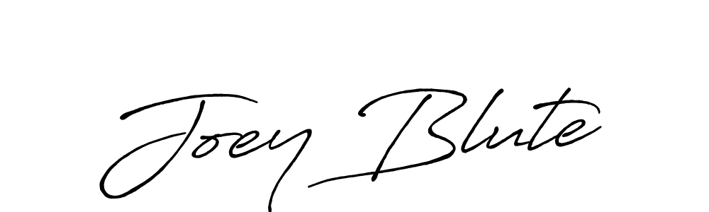 Joey Blute stylish signature style. Best Handwritten Sign (Antro_Vectra_Bolder) for my name. Handwritten Signature Collection Ideas for my name Joey Blute. Joey Blute signature style 7 images and pictures png