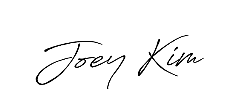 You should practise on your own different ways (Antro_Vectra_Bolder) to write your name (Joey Kim) in signature. don't let someone else do it for you. Joey Kim signature style 7 images and pictures png