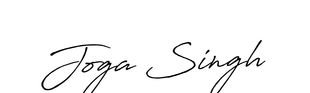 How to make Joga Singh name signature. Use Antro_Vectra_Bolder style for creating short signs online. This is the latest handwritten sign. Joga Singh signature style 7 images and pictures png