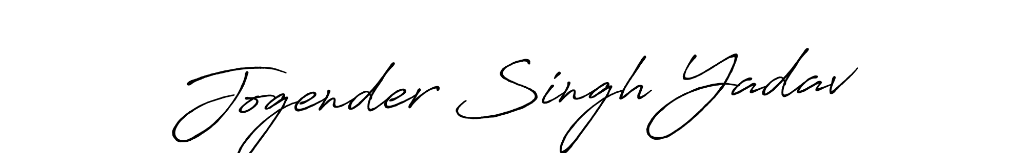 Make a beautiful signature design for name Jogender Singh Yadav. With this signature (Antro_Vectra_Bolder) style, you can create a handwritten signature for free. Jogender Singh Yadav signature style 7 images and pictures png