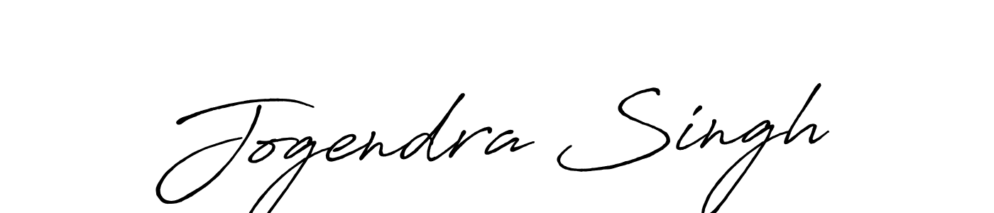How to make Jogendra Singh name signature. Use Antro_Vectra_Bolder style for creating short signs online. This is the latest handwritten sign. Jogendra Singh signature style 7 images and pictures png