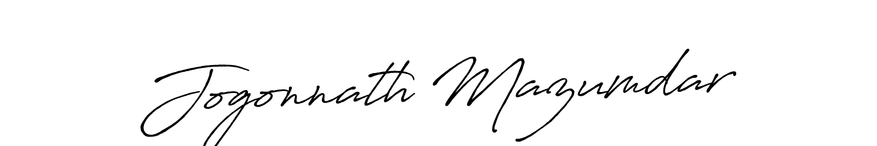How to make Jogonnath Mazumdar name signature. Use Antro_Vectra_Bolder style for creating short signs online. This is the latest handwritten sign. Jogonnath Mazumdar signature style 7 images and pictures png