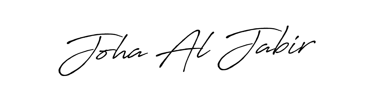 Use a signature maker to create a handwritten signature online. With this signature software, you can design (Antro_Vectra_Bolder) your own signature for name Joha Al Jabir. Joha Al Jabir signature style 7 images and pictures png