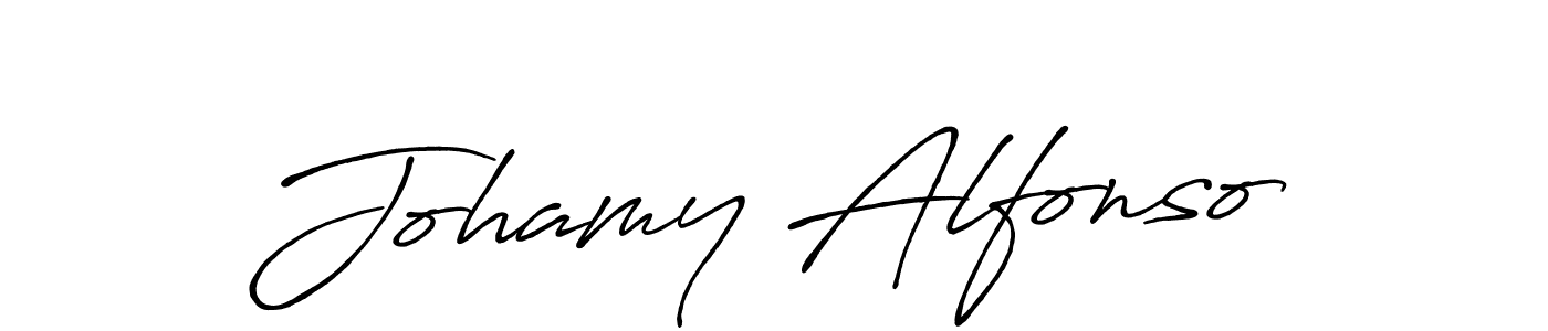 Design your own signature with our free online signature maker. With this signature software, you can create a handwritten (Antro_Vectra_Bolder) signature for name Johamy Alfonso. Johamy Alfonso signature style 7 images and pictures png