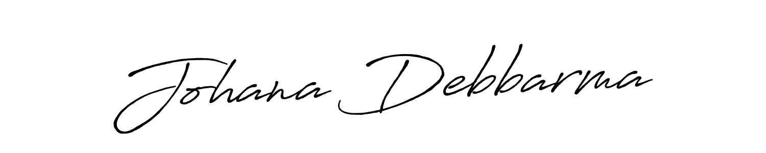 How to make Johana Debbarma name signature. Use Antro_Vectra_Bolder style for creating short signs online. This is the latest handwritten sign. Johana Debbarma signature style 7 images and pictures png