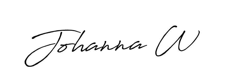 Use a signature maker to create a handwritten signature online. With this signature software, you can design (Antro_Vectra_Bolder) your own signature for name Johanna W. Johanna W signature style 7 images and pictures png