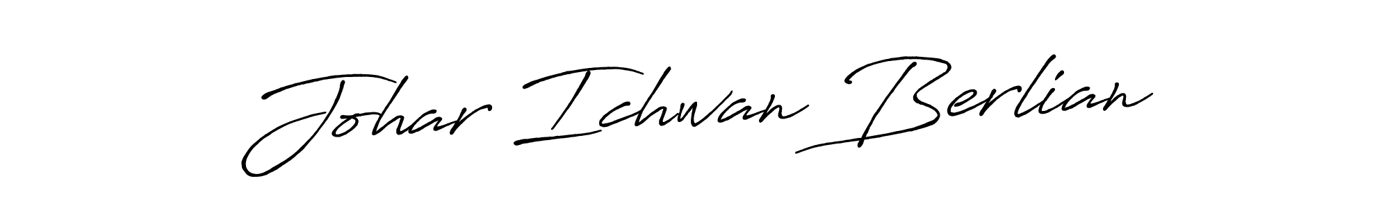 Design your own signature with our free online signature maker. With this signature software, you can create a handwritten (Antro_Vectra_Bolder) signature for name Johar Ichwan Berlian. Johar Ichwan Berlian signature style 7 images and pictures png
