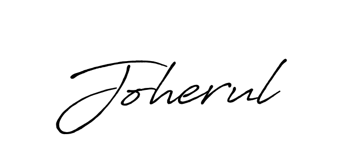 Use a signature maker to create a handwritten signature online. With this signature software, you can design (Antro_Vectra_Bolder) your own signature for name Joherul. Joherul signature style 7 images and pictures png