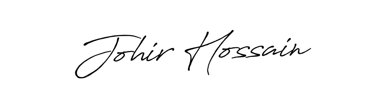 How to make Johir Hossain signature? Antro_Vectra_Bolder is a professional autograph style. Create handwritten signature for Johir Hossain name. Johir Hossain signature style 7 images and pictures png