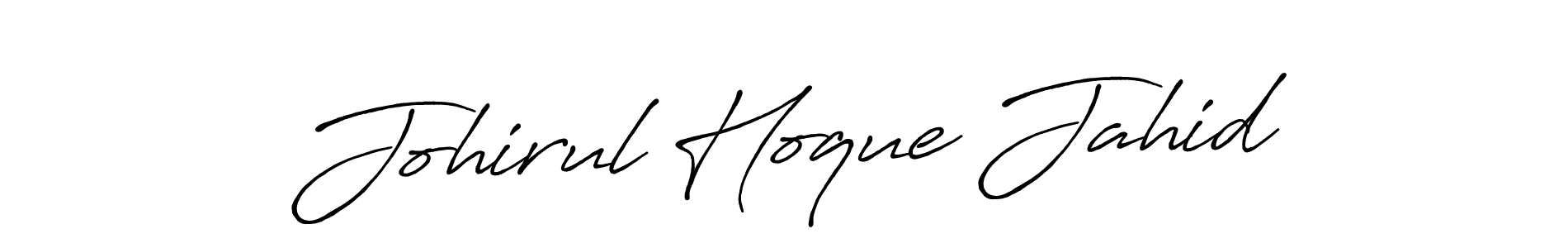 How to make Johirul Hoque Jahid name signature. Use Antro_Vectra_Bolder style for creating short signs online. This is the latest handwritten sign. Johirul Hoque Jahid signature style 7 images and pictures png