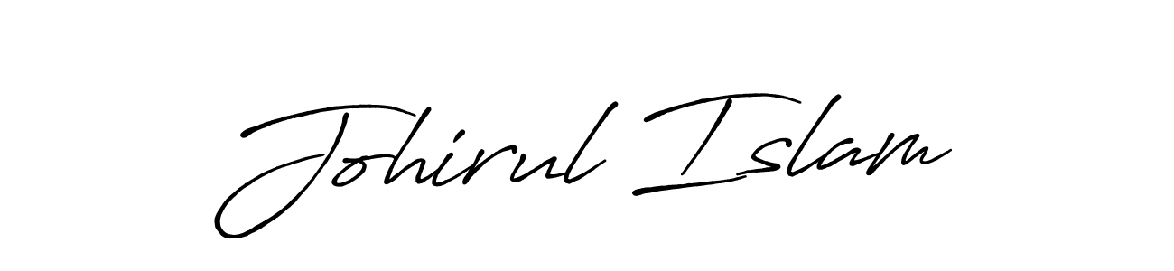 How to make Johirul Islam name signature. Use Antro_Vectra_Bolder style for creating short signs online. This is the latest handwritten sign. Johirul Islam signature style 7 images and pictures png