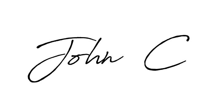 How to make John  C signature? Antro_Vectra_Bolder is a professional autograph style. Create handwritten signature for John  C name. John  C signature style 7 images and pictures png