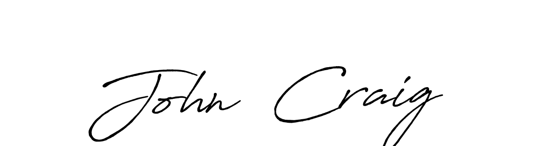 Design your own signature with our free online signature maker. With this signature software, you can create a handwritten (Antro_Vectra_Bolder) signature for name John  Craig. John  Craig signature style 7 images and pictures png