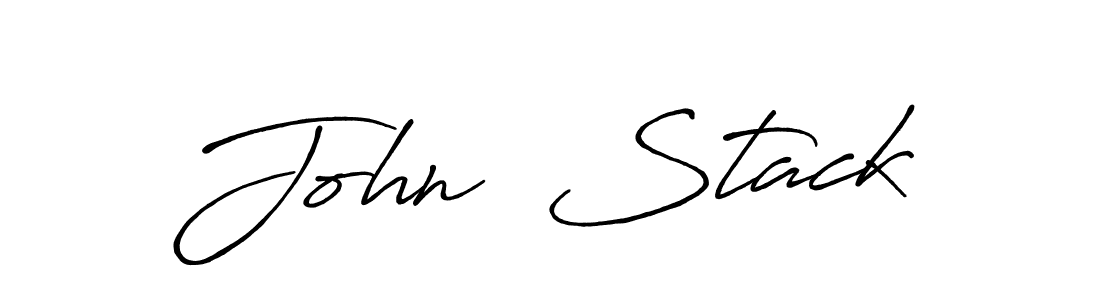 How to make John  Stack name signature. Use Antro_Vectra_Bolder style for creating short signs online. This is the latest handwritten sign. John  Stack signature style 7 images and pictures png