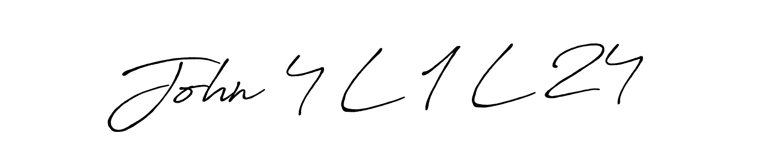 Design your own signature with our free online signature maker. With this signature software, you can create a handwritten (Antro_Vectra_Bolder) signature for name John 4 L 1 L 24. John 4 L 1 L 24 signature style 7 images and pictures png