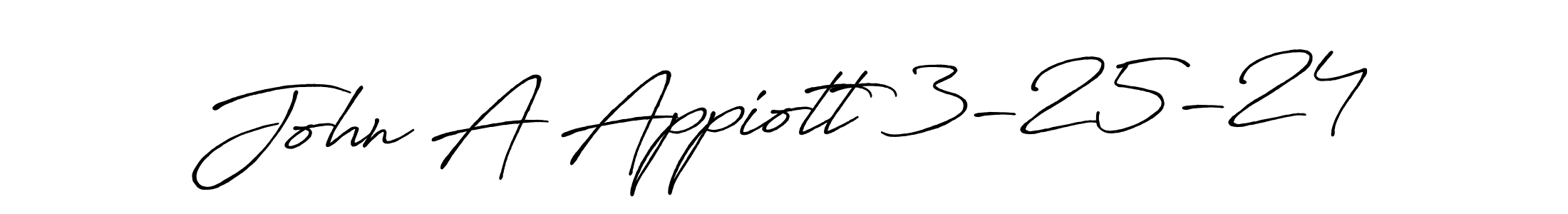 Create a beautiful signature design for name John A Appiott 3-25-24. With this signature (Antro_Vectra_Bolder) fonts, you can make a handwritten signature for free. John A Appiott 3-25-24 signature style 7 images and pictures png