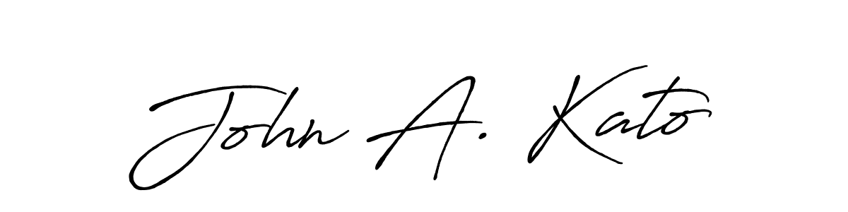 John A. Kato stylish signature style. Best Handwritten Sign (Antro_Vectra_Bolder) for my name. Handwritten Signature Collection Ideas for my name John A. Kato. John A. Kato signature style 7 images and pictures png