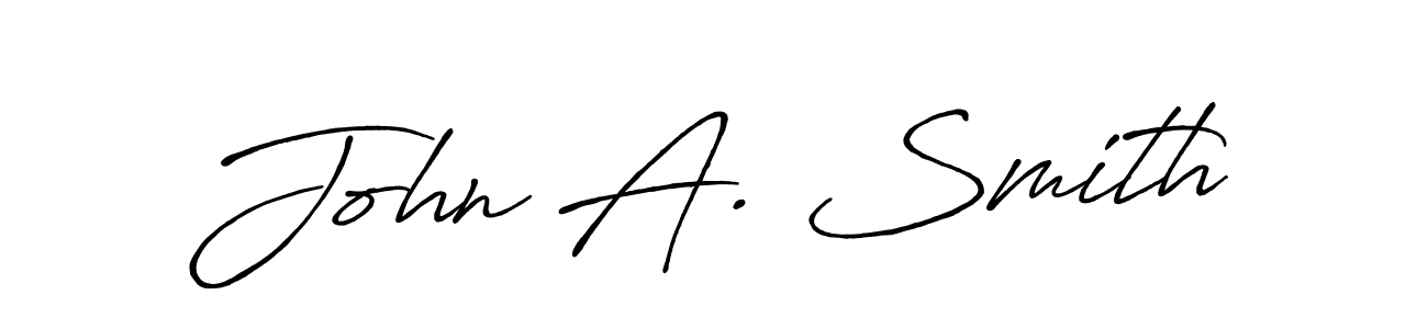 Similarly Antro_Vectra_Bolder is the best handwritten signature design. Signature creator online .You can use it as an online autograph creator for name John A. Smith. John A. Smith signature style 7 images and pictures png