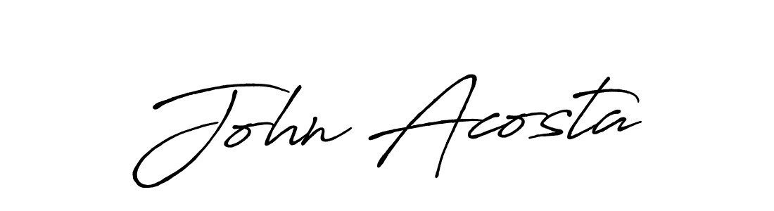 How to make John Acosta name signature. Use Antro_Vectra_Bolder style for creating short signs online. This is the latest handwritten sign. John Acosta signature style 7 images and pictures png