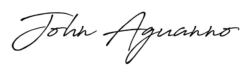Try this chic John Aguanno handwritten sign style. Using Antro_Vectra_Bolder font elements, it gives your name a sleek, memorable identity. John Aguanno signature style 7 images and pictures png