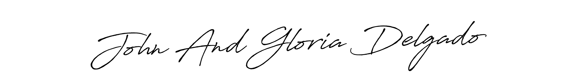 Use a signature maker to create a handwritten signature online. With this signature software, you can design (Antro_Vectra_Bolder) your own signature for name John And Gloria Delgado. John And Gloria Delgado signature style 7 images and pictures png