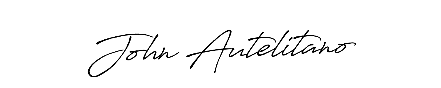 John Autelitano stylish signature style. Best Handwritten Sign (Antro_Vectra_Bolder) for my name. Handwritten Signature Collection Ideas for my name John Autelitano. John Autelitano signature style 7 images and pictures png