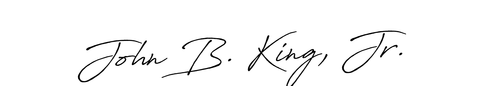 Make a beautiful signature design for name John B. King, Jr.. With this signature (Antro_Vectra_Bolder) style, you can create a handwritten signature for free. John B. King, Jr. signature style 7 images and pictures png